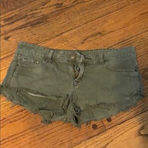 Urban Outfitters low rise green shorts